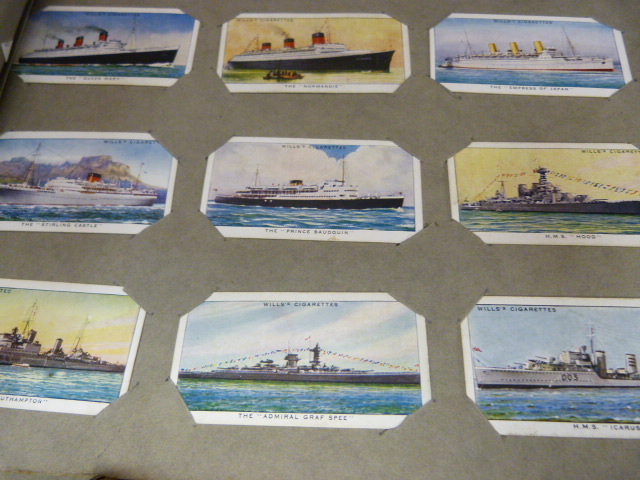 Three albums containing various Wills and Churchmans cigarette cards - Image 9 of 10