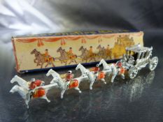 Moko Lesney Coronation Miniature coach in original box with Damage.