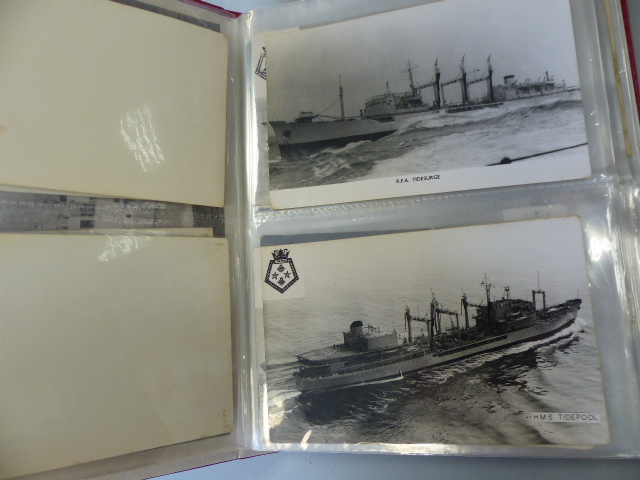 Collection of postcards depicting Military ships approx 90. - Image 3 of 41