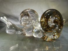 Pair of Wedgwood glass snails