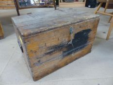 Vintage wooden trunk