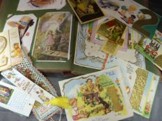 Post card Album containing greetings and souvenir cards