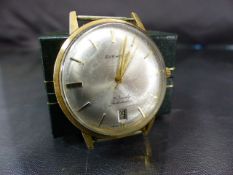 Gold cased Everite Watch 21 Jewel automatic with gold coloured Baton markers.