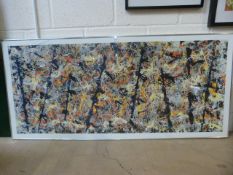 Jackson Pollock - Large print in modern frame