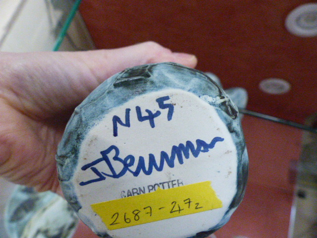 Carn Pottery - Both signed by J Beusmans. Both green and mottled blue in colour with signatures to - Image 6 of 6