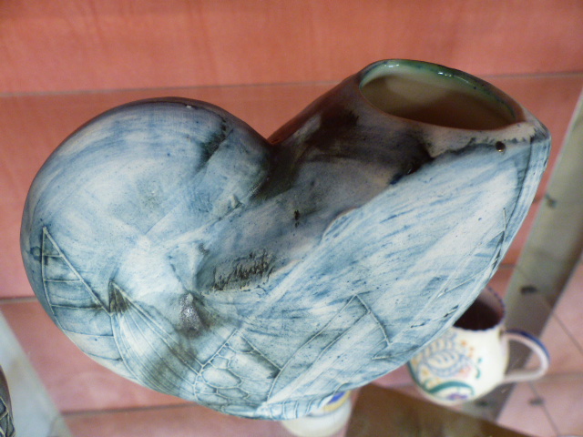 Carn Pottery - Both signed by J Beusmans. Both green and mottled blue in colour with signatures to - Image 3 of 6