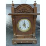 Fattorini and Sons Patent Automatic Alarm Clock 'Bradford' Patent No. 16226. Clock in Light oak with