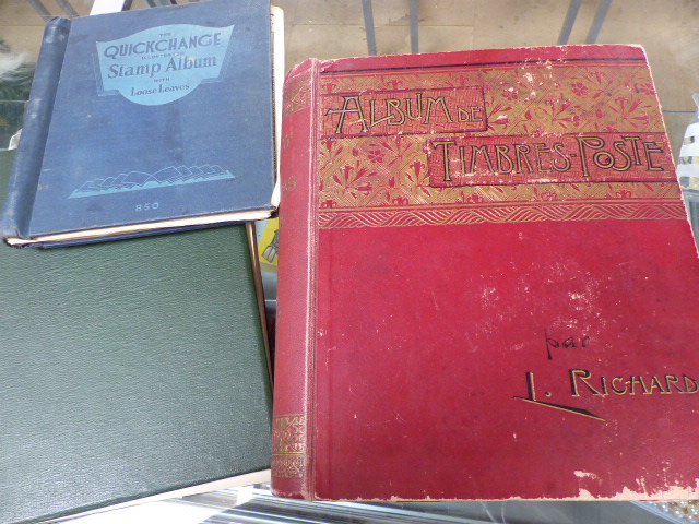 Stamp albums to include a French example