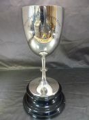 Silver Birmingham Hallmarked Trophy on plynth by William Adams Ltd 1910 (silver weight approx 318g).