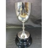 Silver Birmingham Hallmarked Trophy on plynth by William Adams Ltd 1910 (silver weight approx 318g).