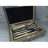 19th Century instrument set, Complete in Rosewood case