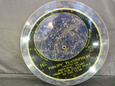 1950's Philips' Planisphere showing the stars for every hour in the year