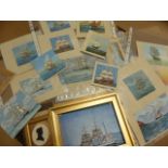 Collection of Early 19th century and later school studies of Clipper ships. Each individual oil is