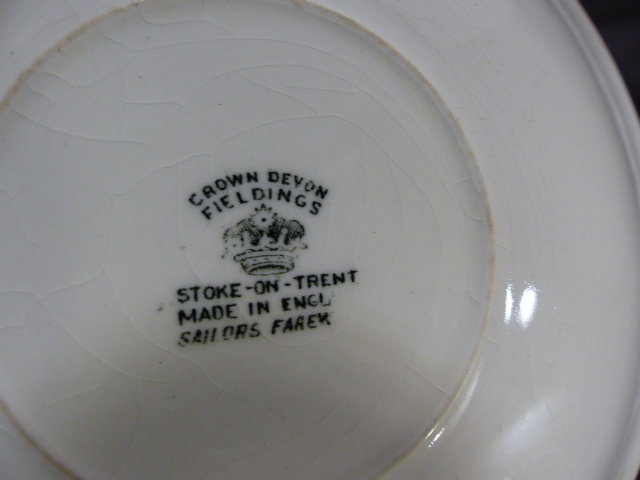 Crown Devon Pottery - Sailors Farewell two lustre plates. Along with a John Peel oversized Tankard - Image 5 of 16