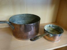 Two copper and brass Jam Pans