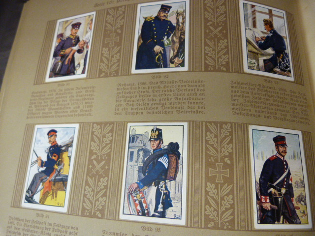 German cigarette card Collector Album with complete set of Stamps 'Deutsche Uniformen' (Album III) - Image 5 of 9