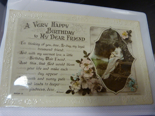 Collection of approx 40 Victorian birthday cards - Image 8 of 39