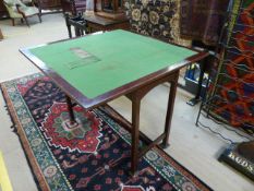 Antique mahogany games table