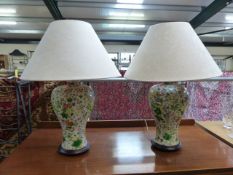 Pair of oriental vases converted to lamps