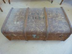 Vintage Wooden bound trunk