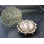 Coins: 1889. Jubilee head. profile bust with VICTORIA DEI GRATIA. Rev: cruciform arms with