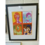 Modern print of the Beatles