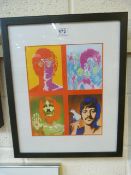 Modern print of the Beatles