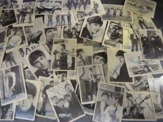 Complete set of sixty A & B.C Chewing Gum Ltd black and white trade cards depicting the Beatles.