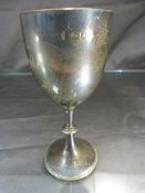 Hallmarked silver London Goblet 1892. Beaded decoration to foot and around the stem. Maker JT.