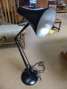 Modern black angle poise lamp