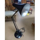 Modern black angle poise lamp