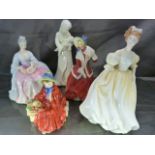 Royal Doulton to include - 2106 Linda, 3173 Natalie, Charlotte 2423, Christmas Morn 1992 and a