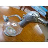 Decanter in the form of a duck