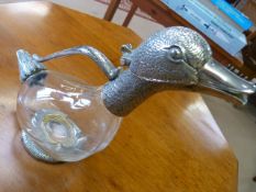 Decanter in the form of a duck