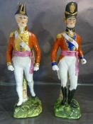 Dresden Porcelain - Coldstream Guards 1815 and 1st Guards Grenadier Guards A/F (missing feather to