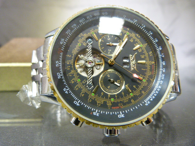 Jaragar watch as new condition but not ticking in a Forsining Watch company box. - Image 7 of 10