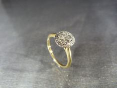 18ct yellow gold and diamond ring, approx 1/2ct