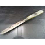 Hallmarked silver fruit knife - Sheffield 1900 poss by Harrison Brothers & Howson (George Howson).