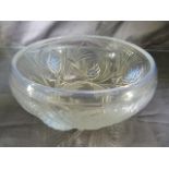 Opalescent pressed glass 'Fircone' bowl by Jobling. REG d NO 777133