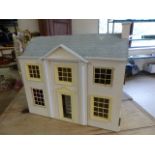 Small two door dolls house in white