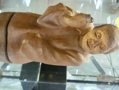 Gaston Hauchecorne (1880-1945) - Terracotta figure of an oriental robed man Some minor loss to hand.