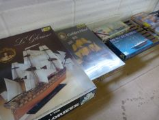Box containing Model Kit boats all boxed to include brands such as Airfix, Heller etc