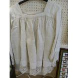 Set of Four childrens Church Choir Surplice. Lace patterning to hem and cuffs. 1 marked Vanheem of