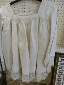 Set of Four childrens Church Choir Surplice. Lace patterning to hem and cuffs. 1 marked Vanheem of