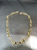 9ct ladies gold chain (total weight approx 2.3g)