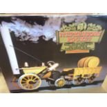 A scarce vintage Hornby Railways made 3.5" ' Real Steam Train Set ' Live Steam set ' Stephensons