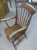 Windsor type armchair with large curved rail to back