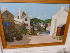 Jas R Richardson oil on board of a Cornish Scene signed and dated June 62