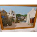 Jas R Richardson oil on board of a Cornish Scene signed and dated June 62