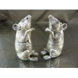 Pair of 800 continental cruets in the form of mice
